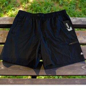 RBX Black Training Shorts Men’s XL 7” Inseam Zip Pocket NWT